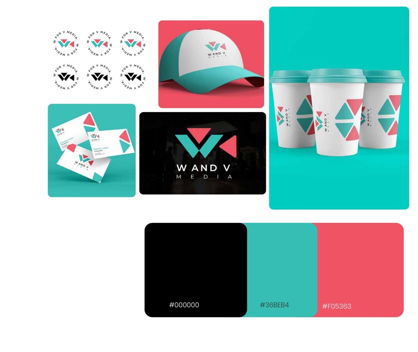 W for V Media brand identity