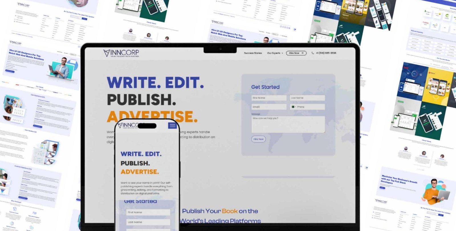 Website design mockup